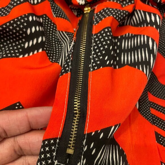 New Look Sleeveless Red Multicolor Chevron Zippered Pockets Plus Size 2X Event - Picture 6 of 10